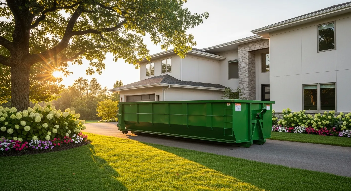Dumpster rental truck